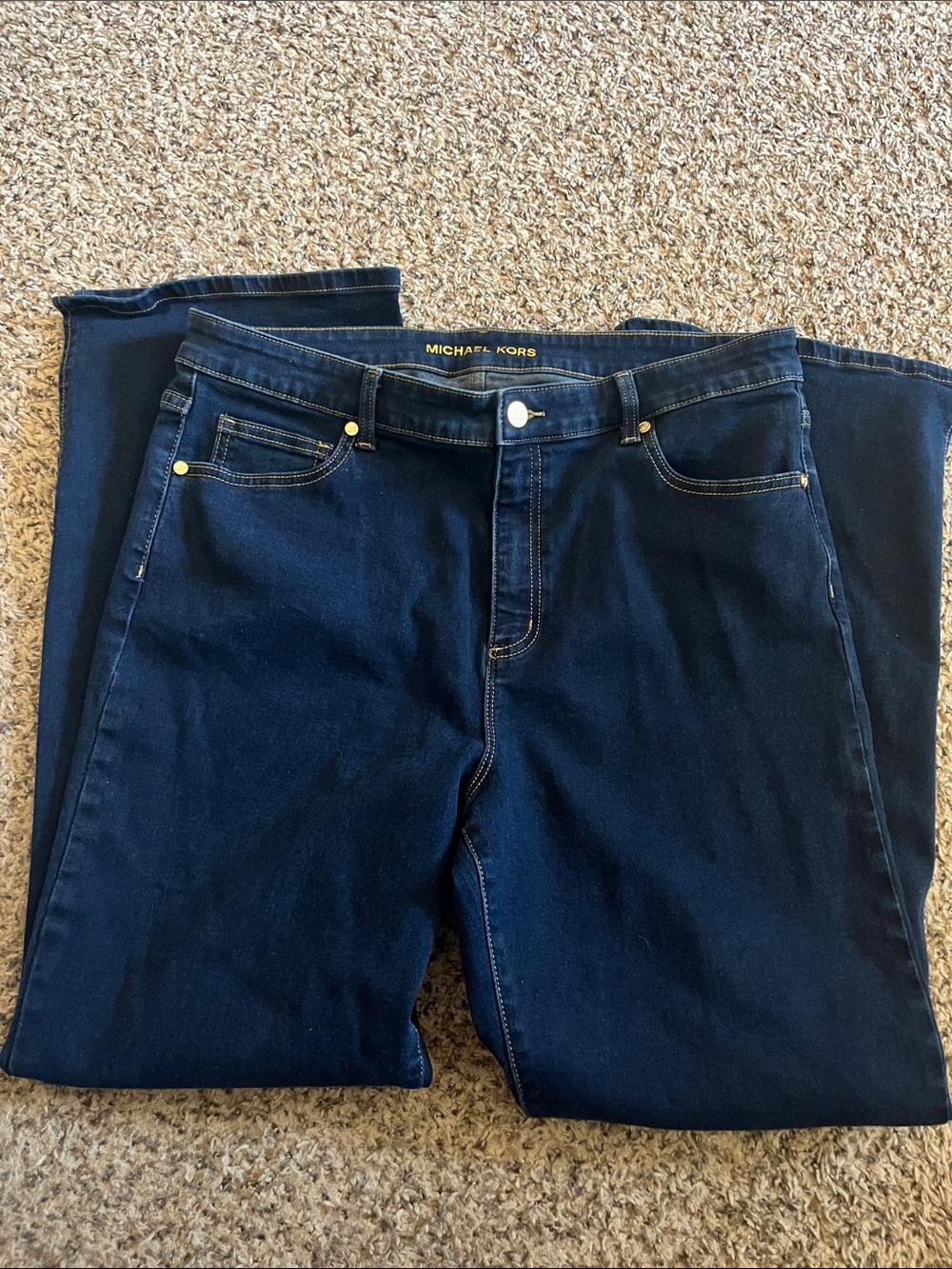 Michael Kors Women's Deep Indigo Straight Leg Jeans